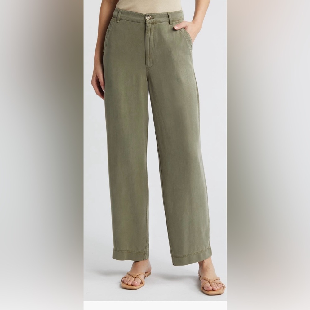 Treasure & Bond Wide-Leg Pants in Olive